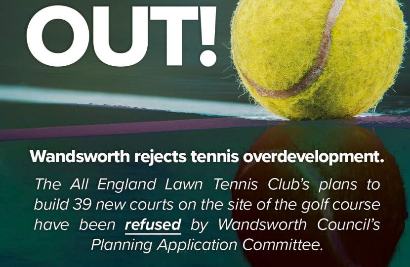 Tennis Club overdevelopment stopped... for now.